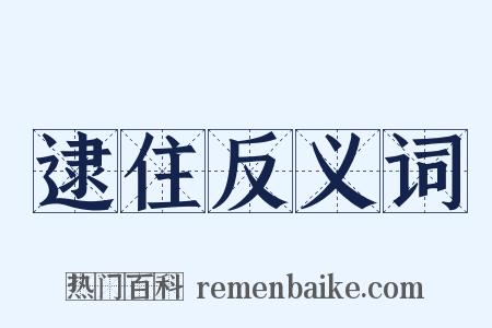 逮住反义词是什么意思的图片